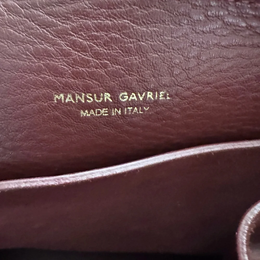 Mansur Gavriel Large Sun Tote in Burgundy Suede - Picture 7 of 9